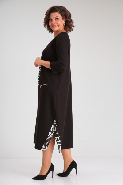 Платье Michel chic 2073/1 черный,белый - фото 4