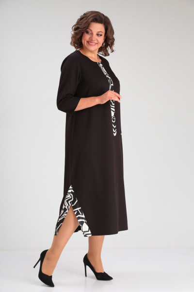 Платье Michel chic 2073/1 черный,белый - фото 3