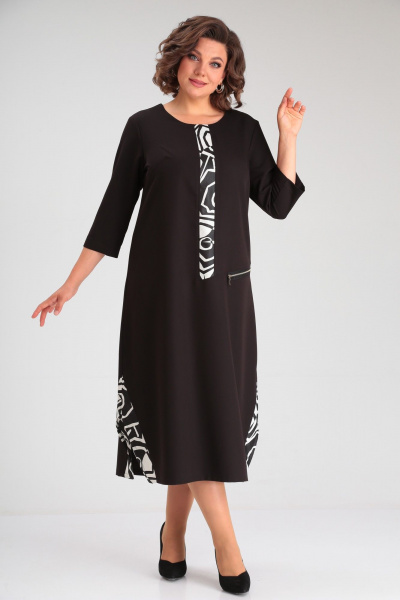 Платье Michel chic 2073/1 черный,белый - фото 1