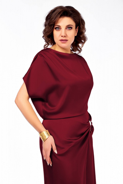 Платье Ольга Стиль С-902 красное_вино - фото 4