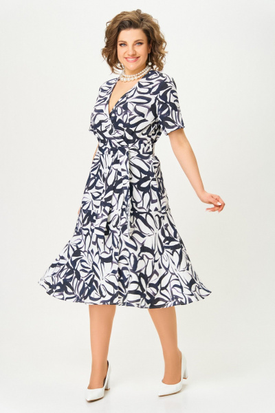 Платье Swallow 838 черно-белый_принт - фото 7