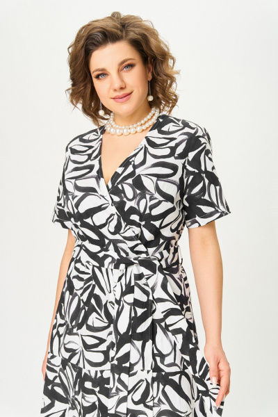 Платье Swallow 838 черно-белый_принт - фото 4