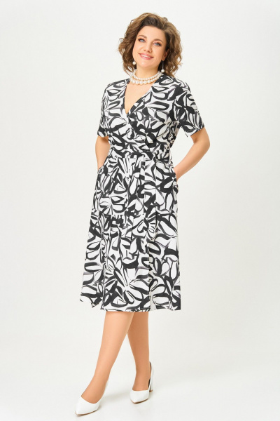 Платье Swallow 838 черно-белый_принт - фото 3