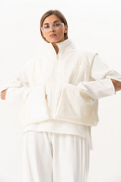 Брюки, жилет, свитшот Luna 235 молоко - фото 25