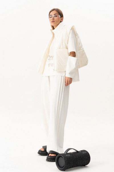 Брюки, жилет, свитшот Luna 235 молоко - фото 1