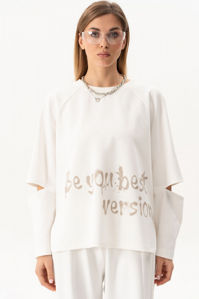 Брюки, жилет, свитшот Luna 235 молоко - фото 16