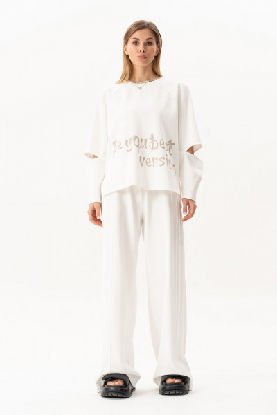 Брюки, жилет, свитшот Luna 235 молоко - фото 11