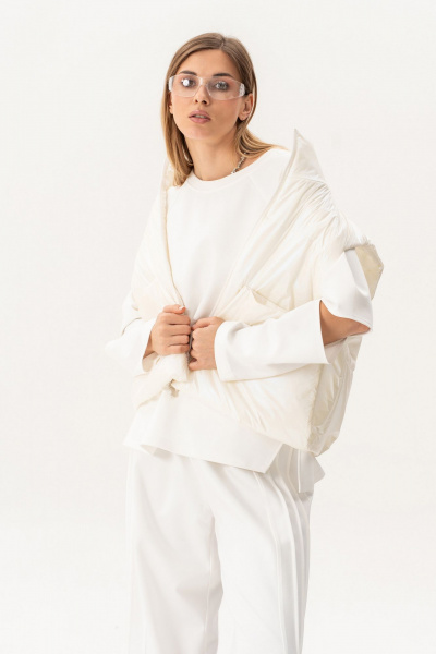 Брюки, жилет, свитшот Luna 235 молоко - фото 6