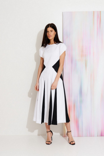 Платье Morozov Amavie 1.2083_A2_Iwona белый_ с_черным - фото 5