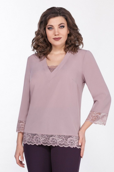 Блуза, брюки, жакет LaKona 1338/1 ежевика - фото 2