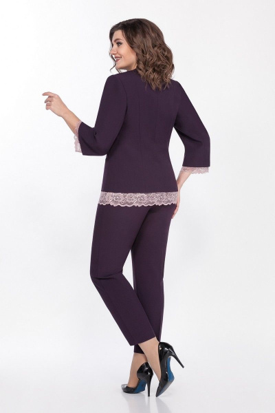 Блуза, брюки, жакет LaKona 1338/1 ежевика - фото 3