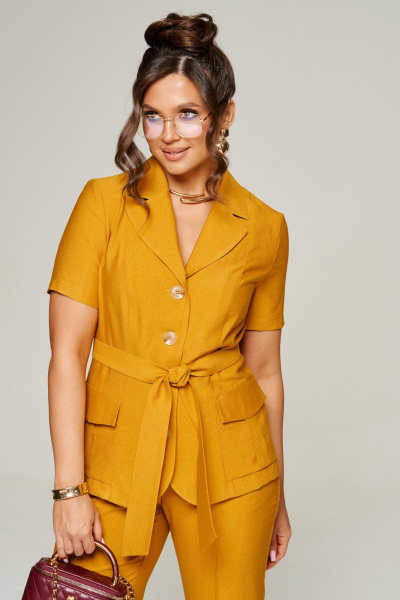 Брюки, жакет Beautiful&Free 6310 горчица - фото 5