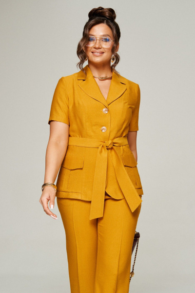 Брюки, жакет Beautiful&Free 6310 горчица - фото 4
