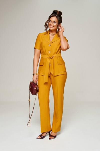 Брюки, жакет Beautiful&Free 6310 горчица - фото 2