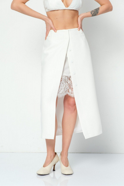 Жакет, юбка PiRS 5819 белый - фото 5