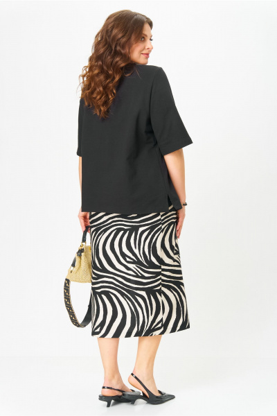 Футболка, юбка OVERYOU М200 черная_зебра - фото 2