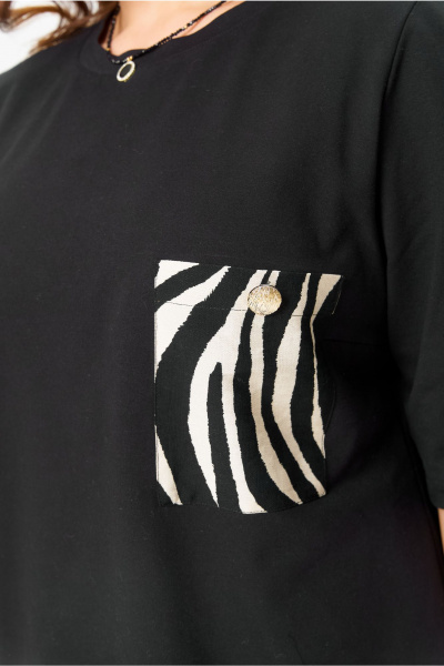 Футболка, юбка OVERYOU М200 черная_зебра - фото 6