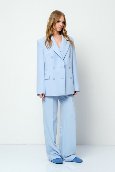 Брюки, жакет, жилет PiRS 5852 голубой - фото 6