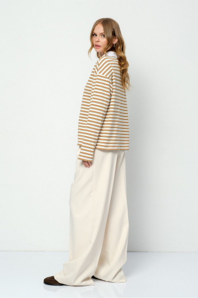 Брюки, джемпер PiRS 5859 бежевый+айвори - фото 5