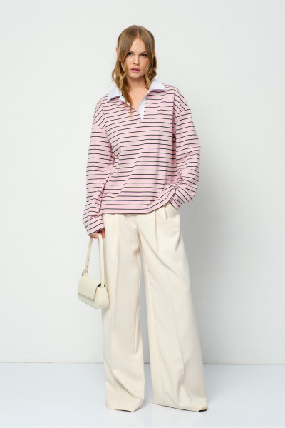 Брюки, джемпер PiRS 5859 розовый+айвори - фото 1