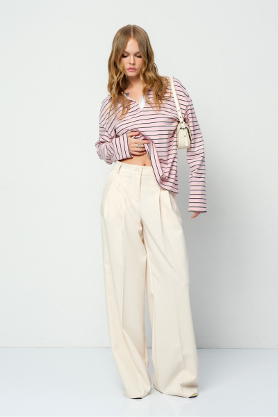 Брюки, джемпер PiRS 5859 розовый+айвори - фото 2