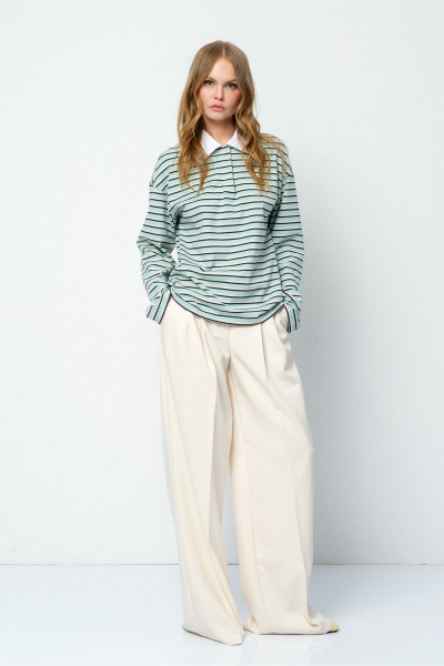 Брюки, джемпер PiRS 5859 мятный+айвори - фото 6