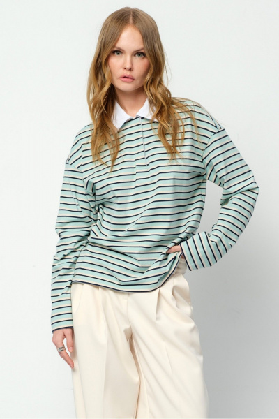 Брюки, джемпер PiRS 5859 мятный+айвори - фото 2