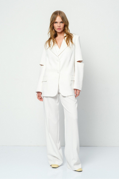 Брюки, жакет, жилет PiRS 5870 молочный - фото 2