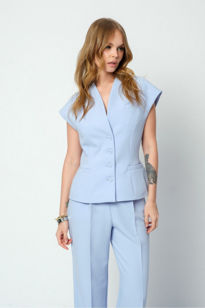 Брюки, жилет PiRS 5873 голубой - фото 4