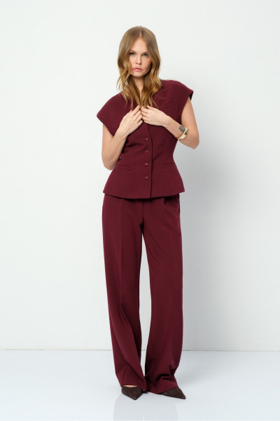 Брюки, жилет PiRS 5873 марсала - фото 6