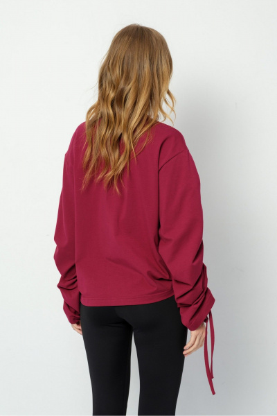 Леггинсы, свитшот PiRS 5878 марсала+черный - фото 7