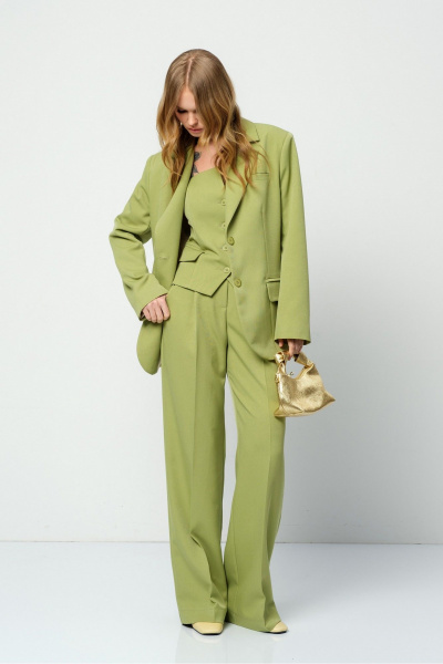 Брюки, жакет PiRS 5889 лаймовый - фото 5