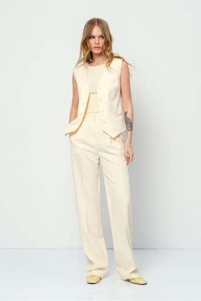 Брюки, жакет, жилет PiRS 5899 сливочное_масло - фото 5