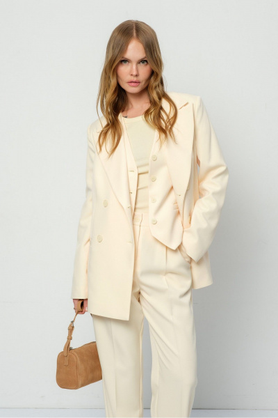 Брюки, жакет, жилет PiRS 5899 сливочное_масло - фото 4