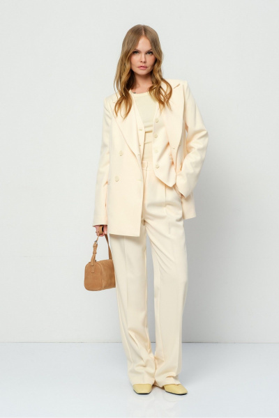 Брюки, жакет, жилет PiRS 5899 сливочное_масло - фото 1