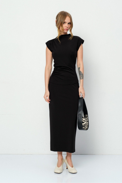 Блуза, юбка PiRS 5900 черный - фото 1