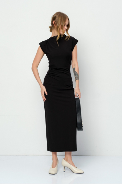 Блуза, юбка PiRS 5900 черный - фото 4