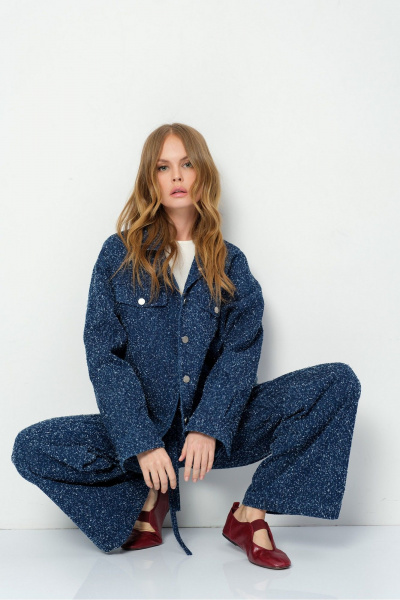 Брюки PiRS 5906 синий - фото 3