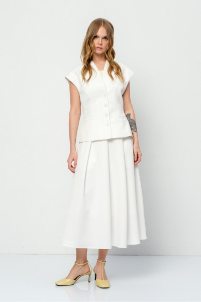 Жилет, юбка PiRS 5923 молочный - фото 6