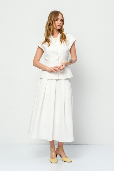 Жилет, юбка PiRS 5923 молочный - фото 3