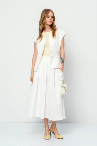 Жилет, юбка PiRS 5923 молочный - фото 1