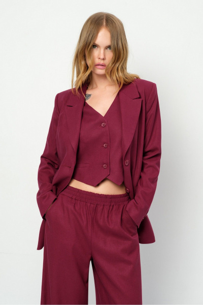 Брюки, жилет PiRS 5929 марсала - фото 5
