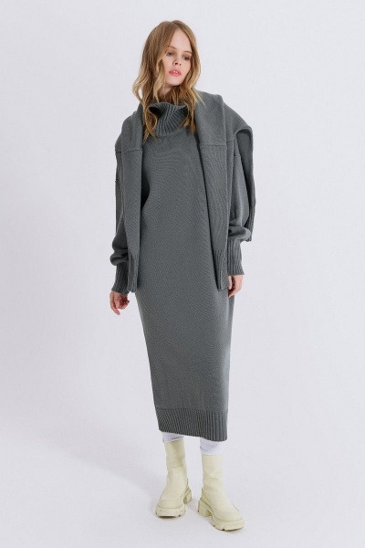 Платье PiRS 2507 серый - фото 3