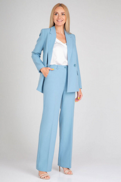 Брюки, жакет IVARI 10609 голубой - фото 3