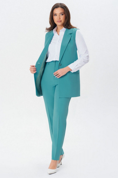 Брюки, жилет IVARI 20403/1 бирюзовый - фото 3