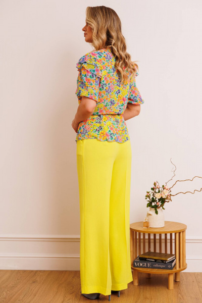 Блуза, брюки Мода Юрс 2904 желтый - фото 5
