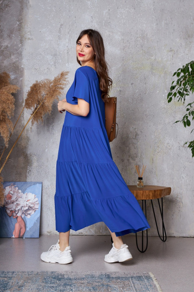 Платье Anastasia 1218 синий - фото 3