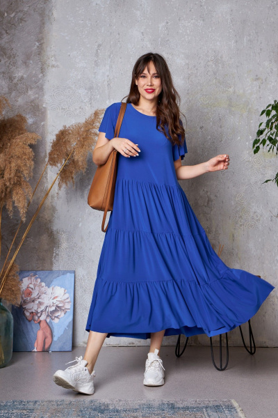Платье Anastasia 1218 синий - фото 2
