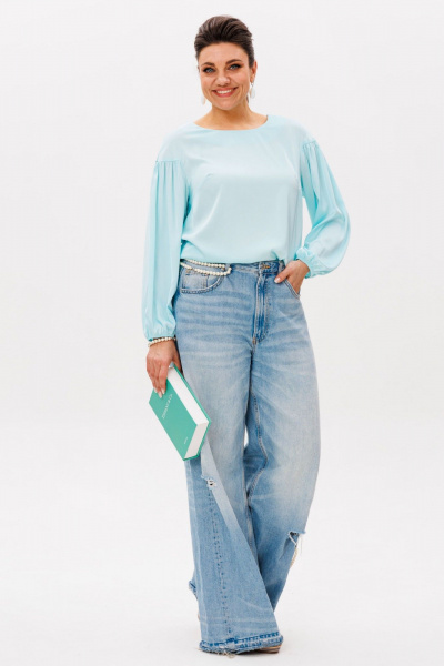Блуза Anelli 1361 мальдивы - фото 5