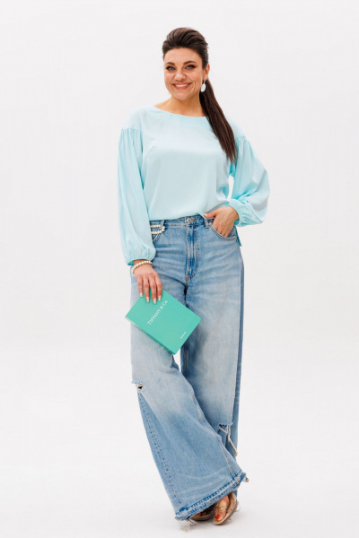 Блуза Anelli 1361 мальдивы - фото 3